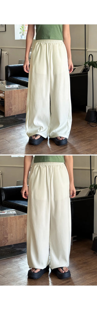 Teku All-Waisted Flowy Folding Side Pintuck Two-Way String Jogger Wide Training Pants