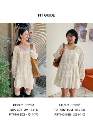 Murine Flower Small Floral Lace Tiered Ribbon Strap Mini Dress