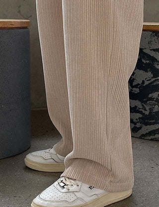 Post Wool Corduroy Elastic Pants (4 colors)