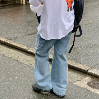 Denim cargo pants