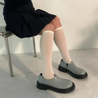 Sheer knee-high socks