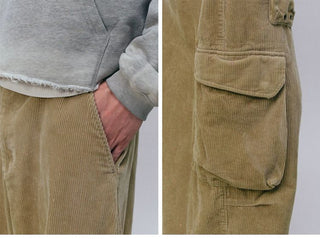 [Monterest] Washed Corduroy Wide Leg Work Pants