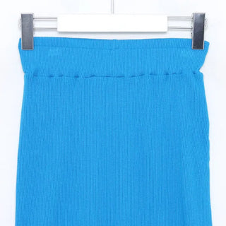 Ribbed slit skirt
