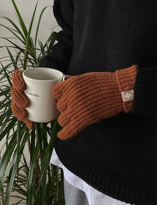 Marker ribbed gloves (soft fabric)