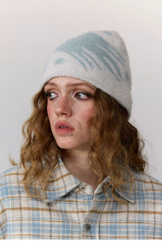 [Monterest] Jacquard Pattern Brushed Knit Beanie