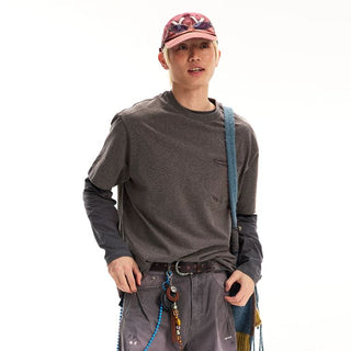[Monterest] Speckled Yarn Workwear Pocket Tee