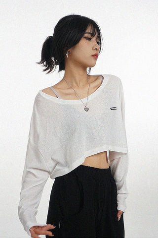 loose bat sleeve short top