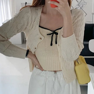 Cable cardigan