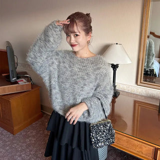 Mixed fur knit