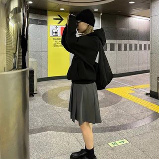 Pleated medium skirt