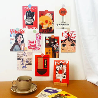 Japanese Vintage Wall Collage Postcards