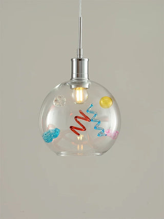 Mid-Century Colorful Glass Pendant Light
