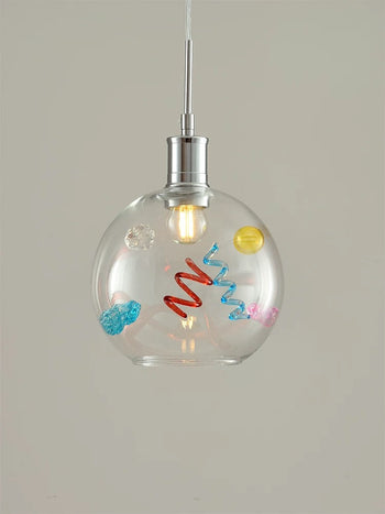Mid-Century Colorful Glass Pendant Light
