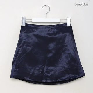 Satin mini skirt