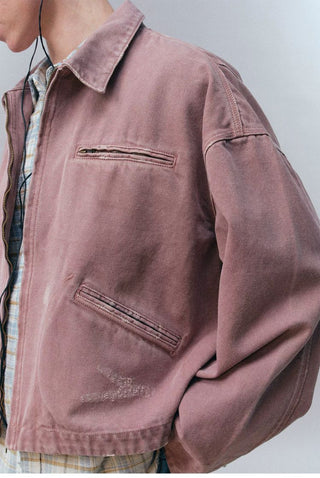 [Monterest] Washed Distressed Work Jacket
