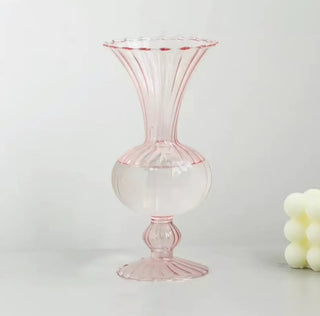 Rounded Glass Flute Vase