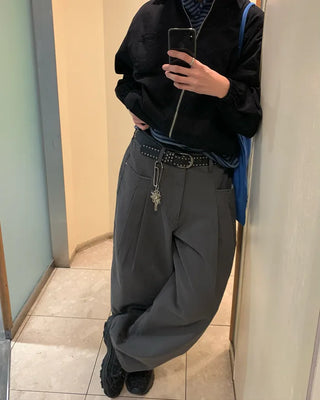 (Unisex) Pintuck Balloon Fit Pants