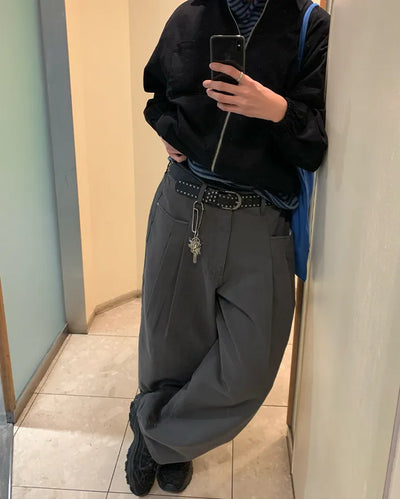 (Unisex) Pintuck Balloon Fit Pants