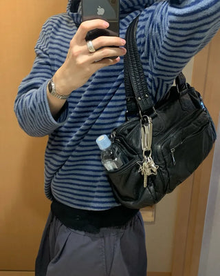 Multi-pocket vintage bag