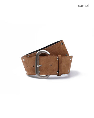 Wide suede point belt