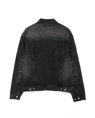 (Unisex) Washed Heavy Denim Jacket