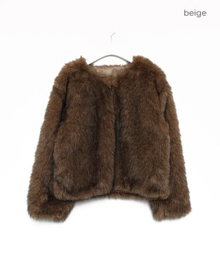 Faux fur jacket
