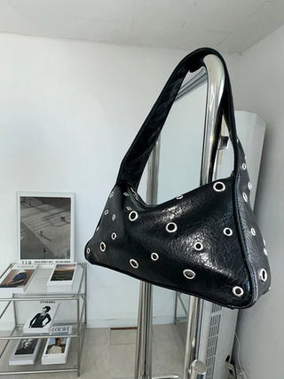 eyelet hobo bag
