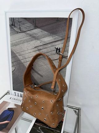 eyelet hobo bag