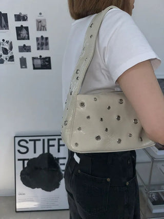 eyelet hobo bag