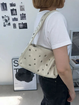 eyelet hobo bag