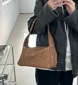 eyelet hobo bag