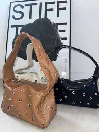 eyelet hobo bag