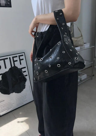 eyelet hobo bag
