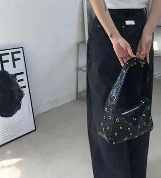 eyelet hobo bag