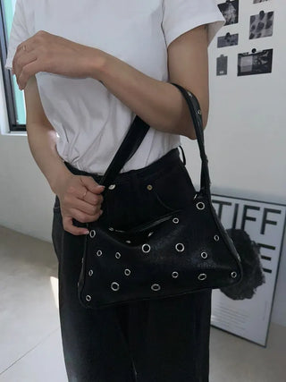 eyelet hobo bag