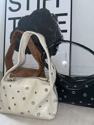 eyelet hobo bag