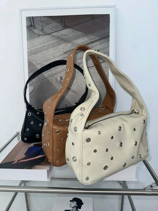 eyelet hobo bag
