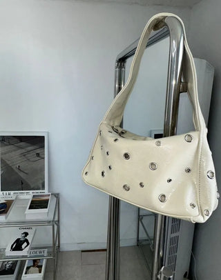 eyelet hobo bag
