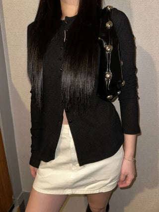 Duillet Mini Eyelet Leather Bag / Duillet Mini Leather Bag