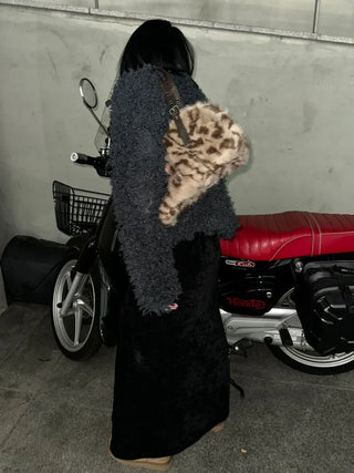 Grunge Leopard Fur Bag