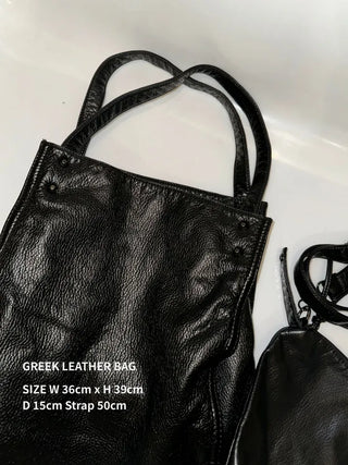 Greek Leather Shoulder Bag