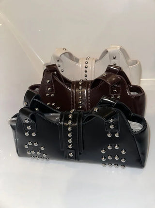 Western Studded Leather Shoulder Bag