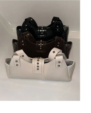 Western Studded Leather Shoulder Bag