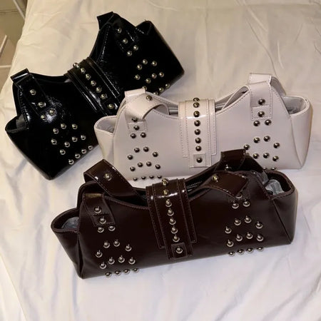 Western Studded Leather Shoulder Bag