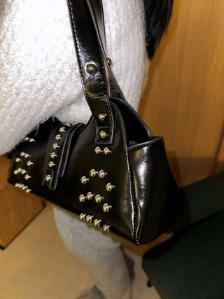 Western Studded Leather Shoulder Bag