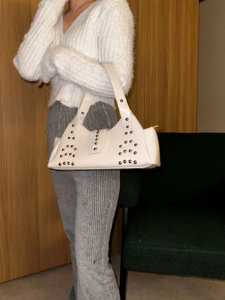 Western Studded Leather Shoulder Bag