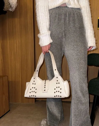 Western Studded Leather Shoulder Bag