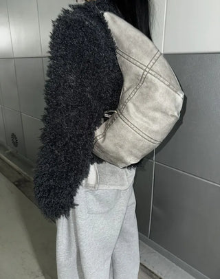 Graypip Crack Leather Vintage Shoulder Bag