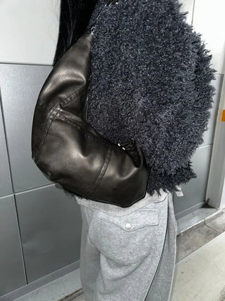 Graypip Crack Leather Vintage Shoulder Bag