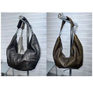 Graypip Crack Leather Vintage Shoulder Bag